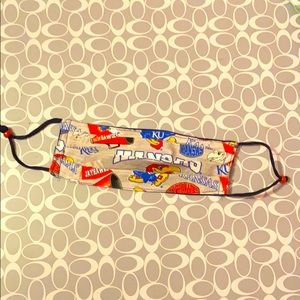 Non medical face mask 100% Cotton Kansas Jayhawk
